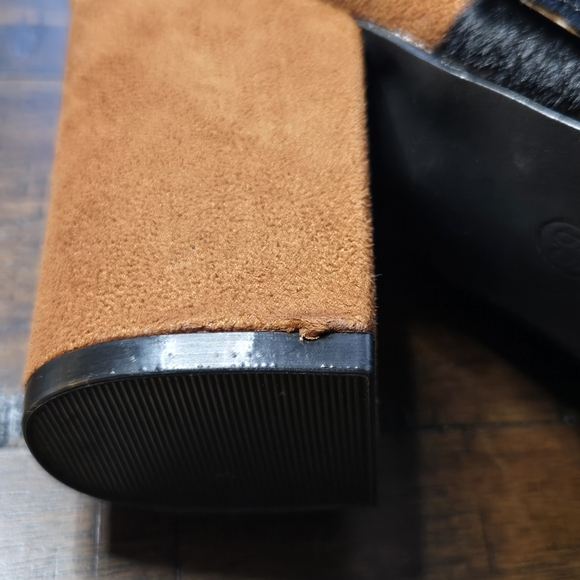 Chic Brown and Black Ankle Boots - Picture 2 of 16